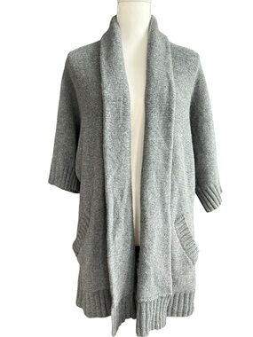 POLO Ralph Lauren Grey Open Front Shawl Collar Cardigan Medium Wool/Cashmere